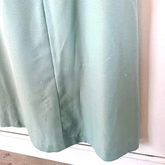 Jordan Vintage Blue Cap Sleeve Bow Front Empire Waist Maxi Dress Size 7/8 - Picture 14 of 14